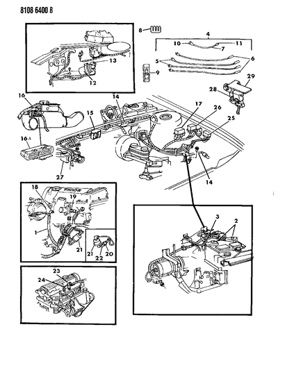 1988 Dodge Aries Map Sensor, 3.0 Engine (Insul. Package 4638458) Diagram for 5227152