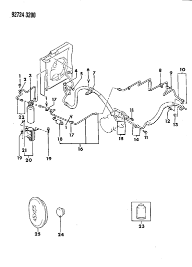 1994 Dodge Colt Plumbing - A/C Diagram 2 - Thumbnail