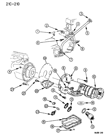 1994 Jeep Grand Cherokee Case & Related Parts Diagram 1 - Thumbnail