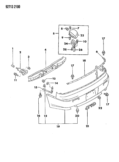 1992 Dodge Stealth Cover Diagram for MB831738