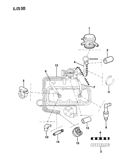 1990 Jeep Wrangler Emission Controls Diagram 2 - Thumbnail