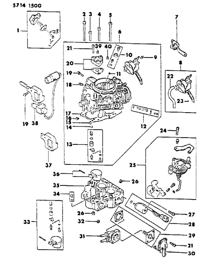 1985 Dodge Colt Carburetor Inner Parts Diagram 2 - Thumbnail