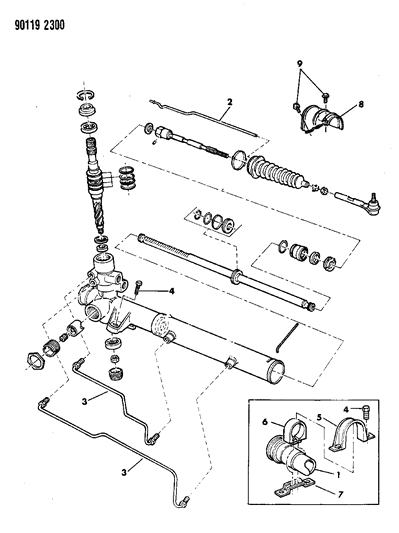 1990 Chrysler Imperial Steering Gear Diagram for R0400207