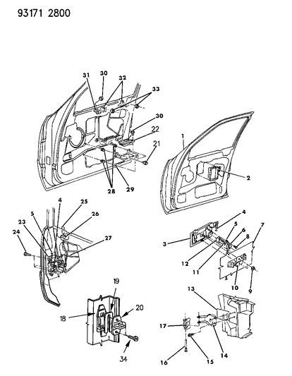 1993 Dodge Dynasty Bracket Retainer Diagram for 4512871