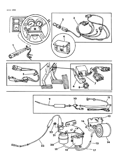 1984 Dodge Rampage Speed Control - Electronic Diagram 2 - Thumbnail