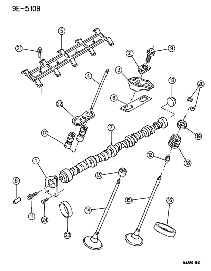1996 Dodge Ram 3500 Camshaft & Valves Diagram 3 - Thumbnail