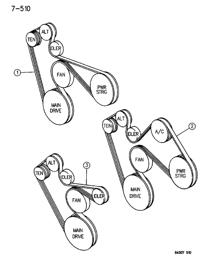 1996 Dodge Dakota Drive Belts Diagram 2 - Thumbnail
