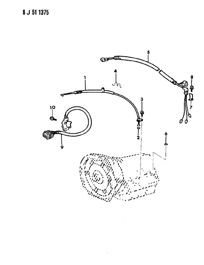 1988 Jeep Comanche Linkage, Harness Diagram