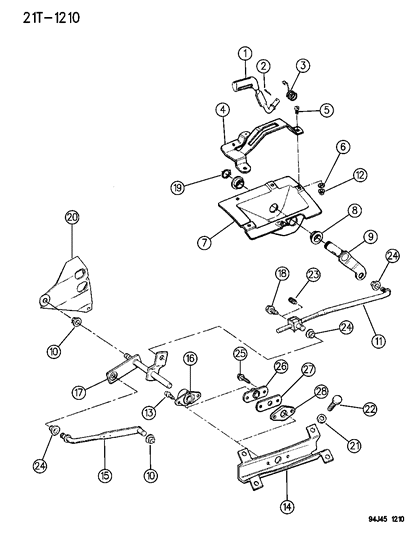1996 Jeep Cherokee Forks , Rails , Miscellaneous Parts , Shift Diagram 3 - Thumbnail