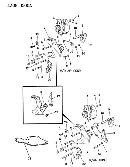 1984 Dodge Ram Wagon Alternator & Mounting Diagram 3 - Thumbnail