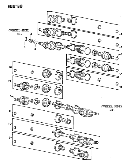 1990 Dodge Colt Axle, Front Diagram 1 - Thumbnail