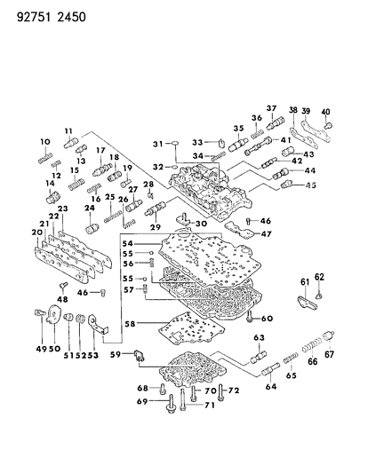 1994 Dodge Colt Valve Body & Components Diagram 8 - Thumbnail