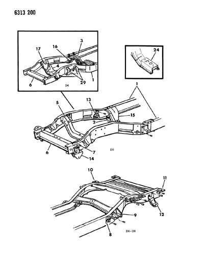 1987 Dodge D150 Frame Diagram 2 - Thumbnail