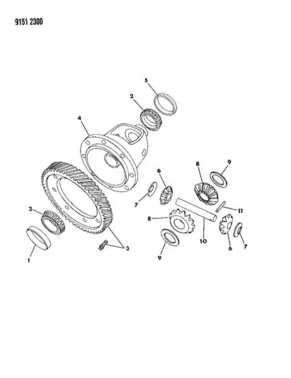 1989 Chrysler LeBaron GTC Differential Automatic Transaxle Diagram