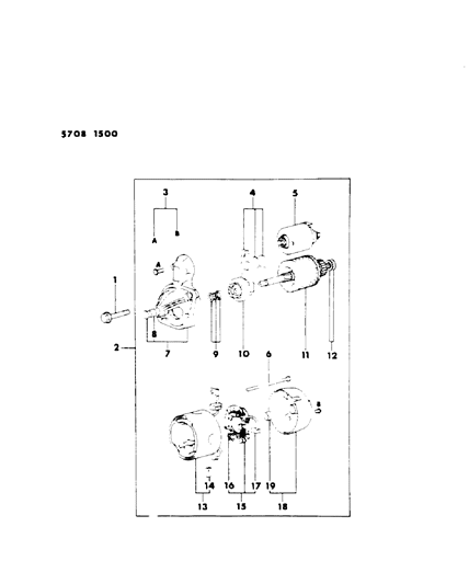 1986 Chrysler Conquest Starter Diagram 1 - Thumbnail
