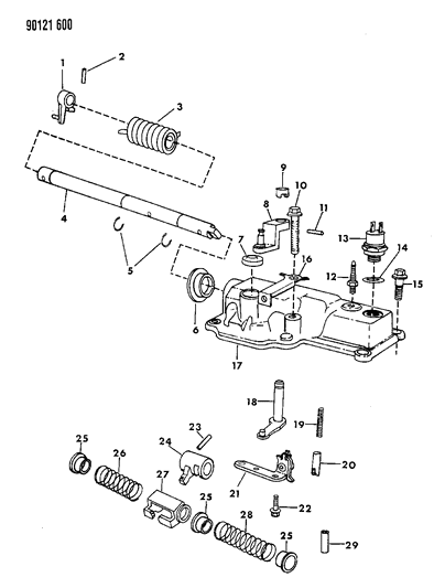 1990 Chrysler LeBaron GTC Controls, Internal Diagram