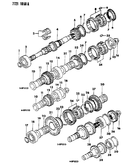 1987 Dodge Colt Gear Train Diagram 1 - Thumbnail