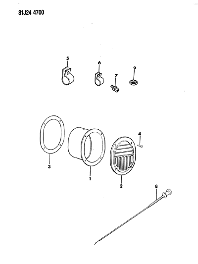 1986 Jeep J10 Air Distribution Ducts Diagram 2 - Thumbnail