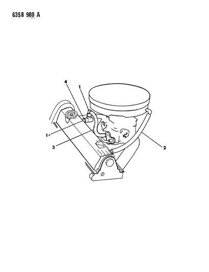 1987 Dodge Dakota Hose, PCV Valve To Cylinder Head Cover Diagram for 4387308