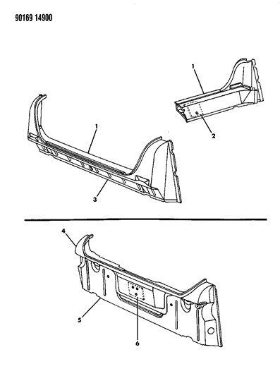 1990 Chrysler Imperial Deck Opening Panel Diagram 2 - Thumbnail
