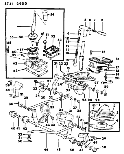 1986 Dodge Ram 50 Controls, Gearshift of Automatic Transmission Diagram 1 - Thumbnail