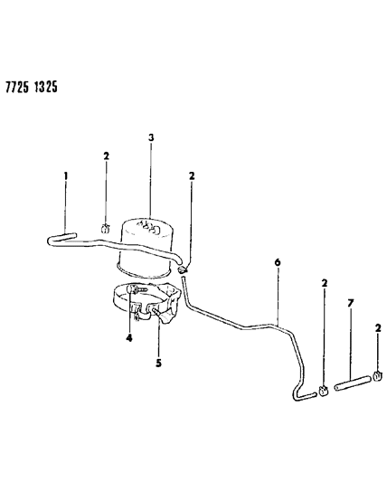 1988 Dodge Colt Vapor Canister Diagram 2 - Thumbnail
