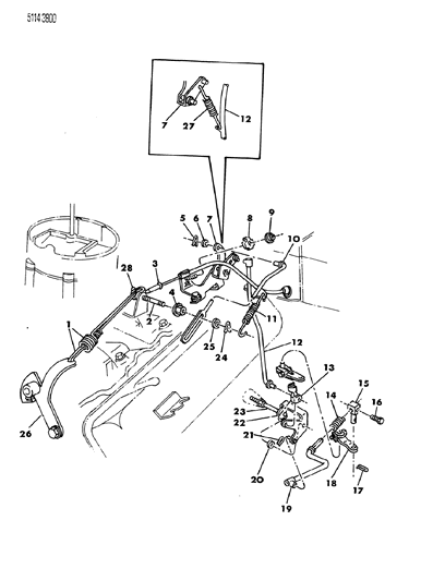 1985 Dodge Diplomat Throttle Control Diagram 3 - Thumbnail