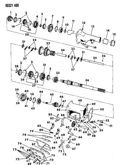 1990 Dodge W350 Back-Up Switch Diagram for 4373814