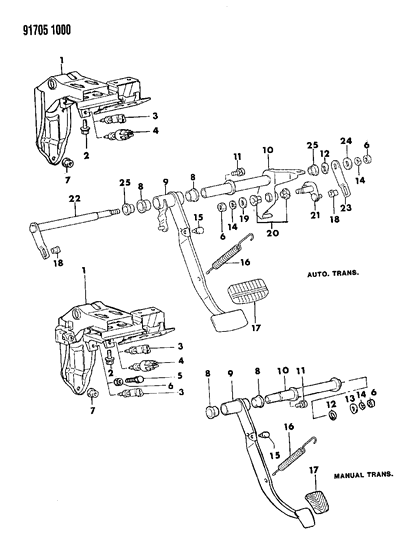 1991 Dodge Colt Brake Pedal Diagram 4 - Thumbnail