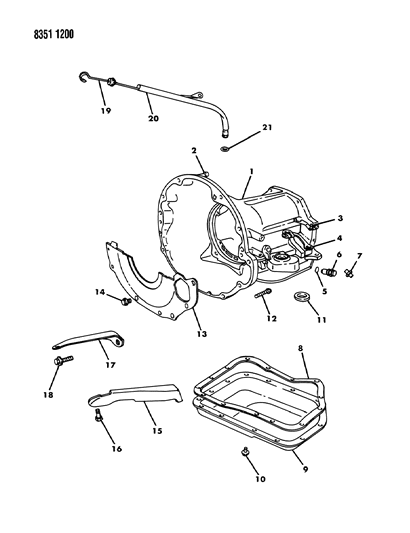 1989 Dodge D150 Case & Related Parts Diagram 1 - Thumbnail