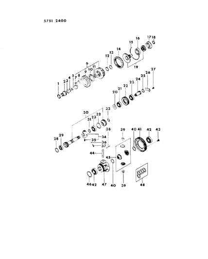 1985 Dodge Colt Power Train Automatic Transaxle Diagram