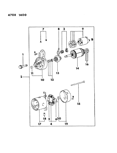 1984 Chrysler Conquest Starter Diagram 2 - Thumbnail