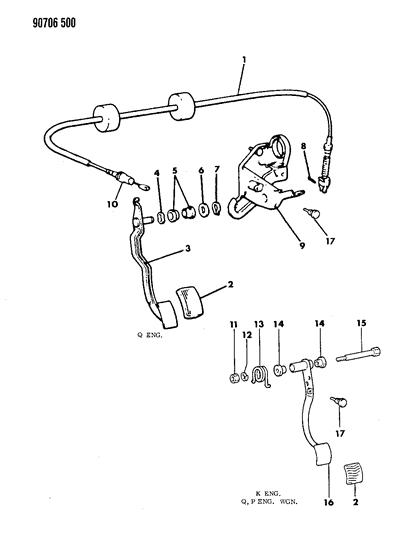 1990 Dodge Colt Clutch Pedal Diagram 2 - Thumbnail