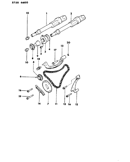 1986 Chrysler Conquest Balance Shafts Diagram 3 - Thumbnail