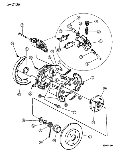 1996 Chrysler New Yorker Wheel Stud, Rear Diagram for 6503007
