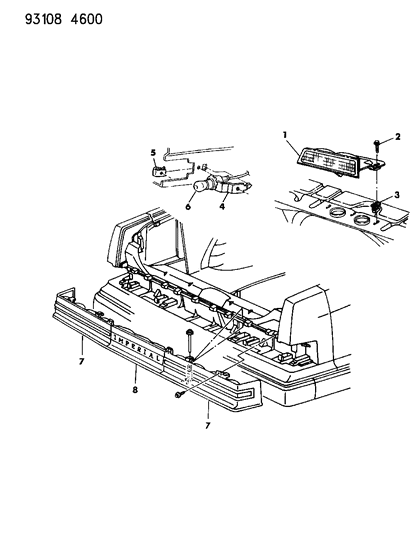 1993 Chrysler Imperial Lamps & Wiring - Rear Diagram 1 - Thumbnail
