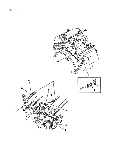 1985 Dodge Ram Wagon Air Pump Tubing Diagram 1 - Thumbnail