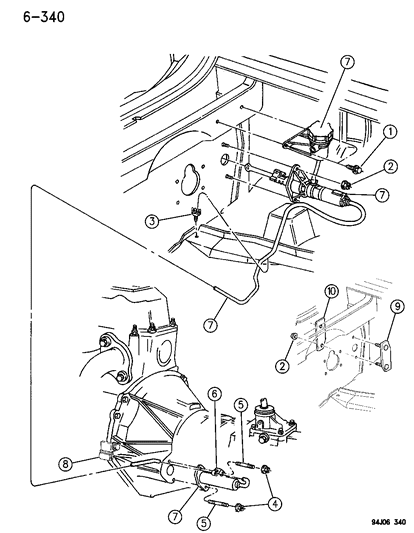 1994 Jeep Grand Cherokee Control, Clutch Diagram