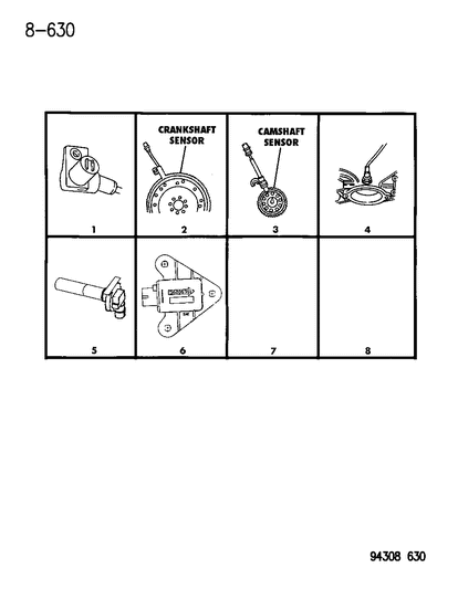 1994 Dodge Ram 3500 Camshaft Position Sensor Diagram for 53006563