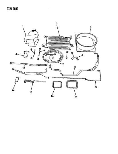 1989 Dodge Ram 50 Thermostat, Electronic (Water Temperature) Diagram for 4443013