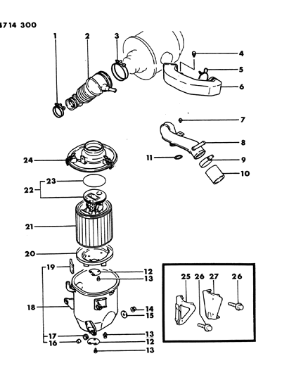1984 Dodge Colt Air Cleaner Diagram 5 - Thumbnail