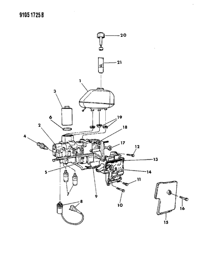 1989 Dodge Dynasty Accumulator Package Diagram for 4509005