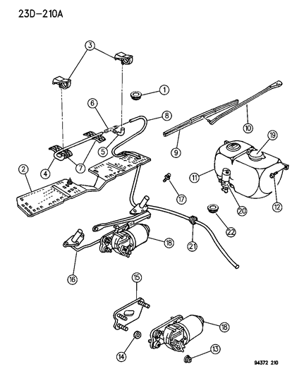 1994 Dodge Dakota Nozzle Diagram for 4360016