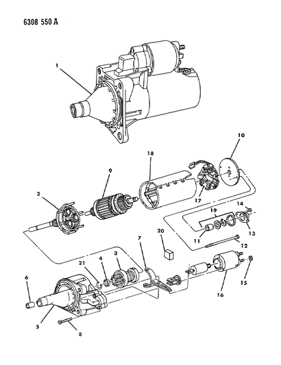 1987 Dodge Dakota Starter Diagram 1 - Thumbnail