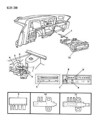 1986 Chrysler LeBaron Base Controls, Heater Diagram