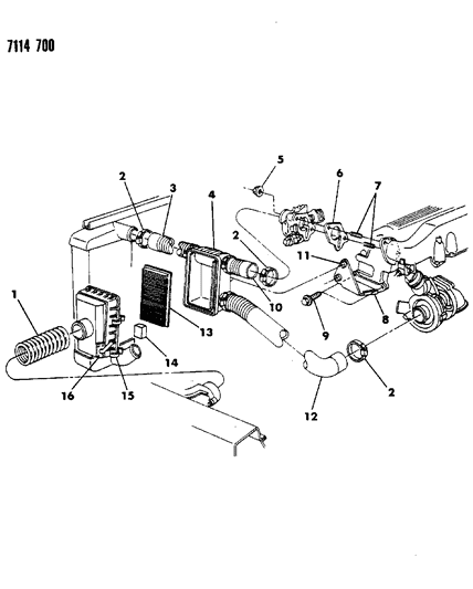 1987 Chrysler LeBaron Base Air Cleaner Diagram 6 - Thumbnail