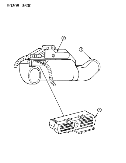 1993 Dodge Dakota Control Module Diagram for R3008923