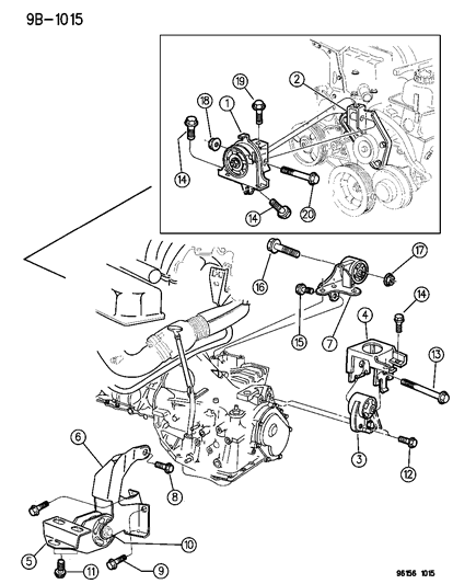 1996 Dodge Caravan Engine Mounts Diagram 3 - Thumbnail