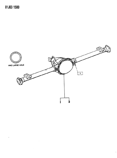 1986 Jeep Comanche Axle Assembly, Rear Diagram 2 - Thumbnail