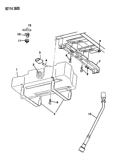 1992 Dodge Caravan Fuel Tank Diagram 2 - Thumbnail